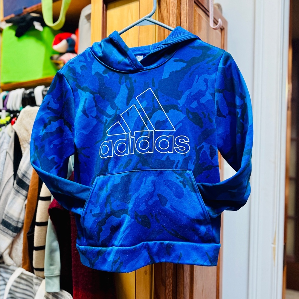 Adidas Kids Blue Hoodie